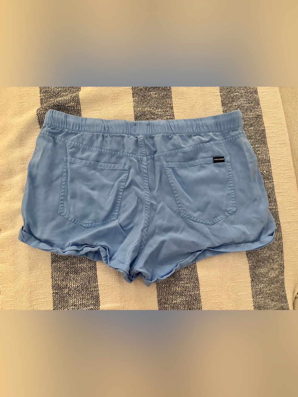 Volcom Blue Drawstring Shorts- NWOT - Picture 2 of 3